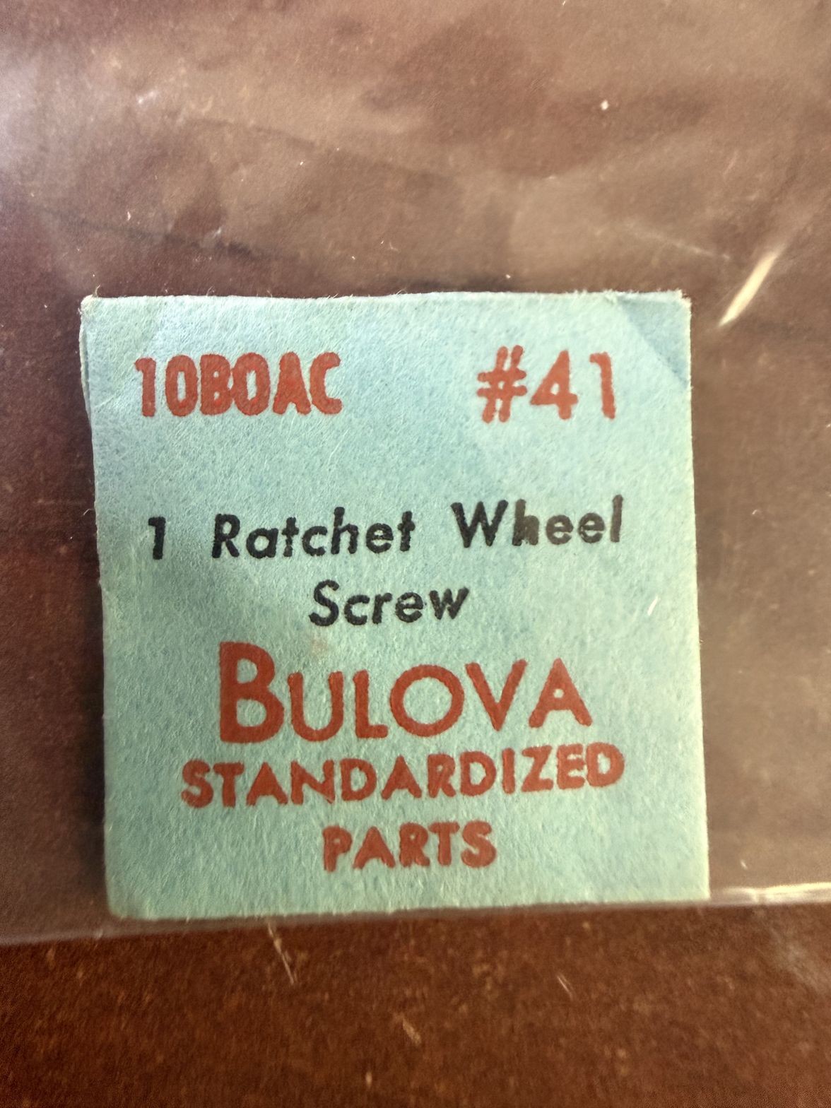 Bulova 10BOAC Ratchet Wheel Screw #41 NOS Genuine Vintage Watch Part NEW