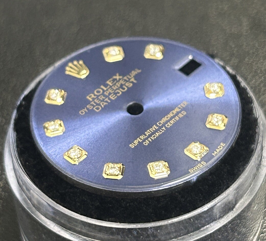 Rolex Ladies MidSize Datejust Custom Blue Diamond Dial For 68273 68278 178273