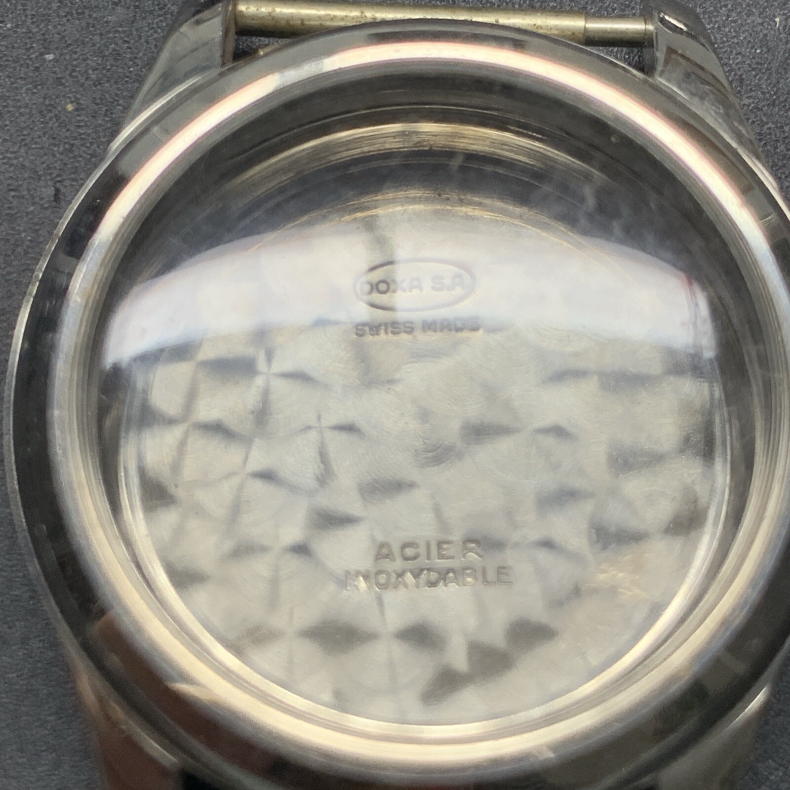 1950s SS NOS Doxa Screw Back Case