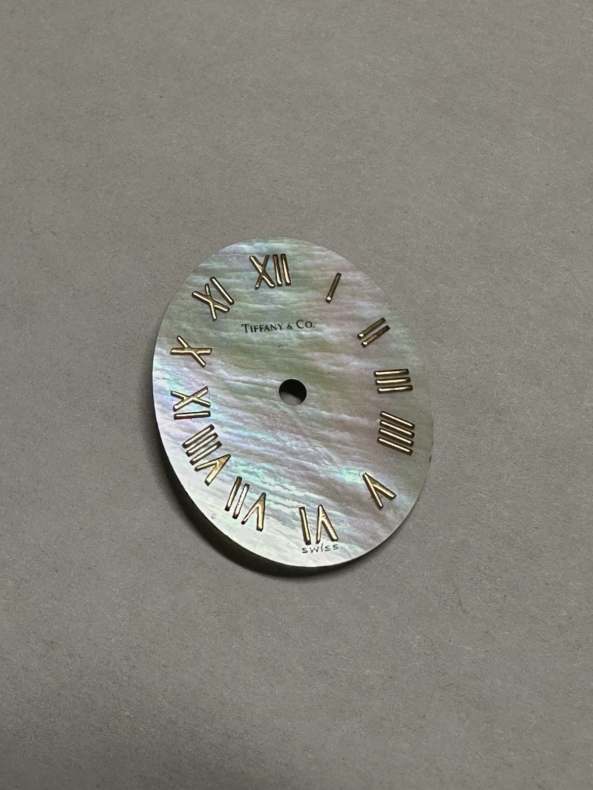 Tiffany & Co 19mm Mother Of Pearl Watch Dial w/ Gold Roman Markers