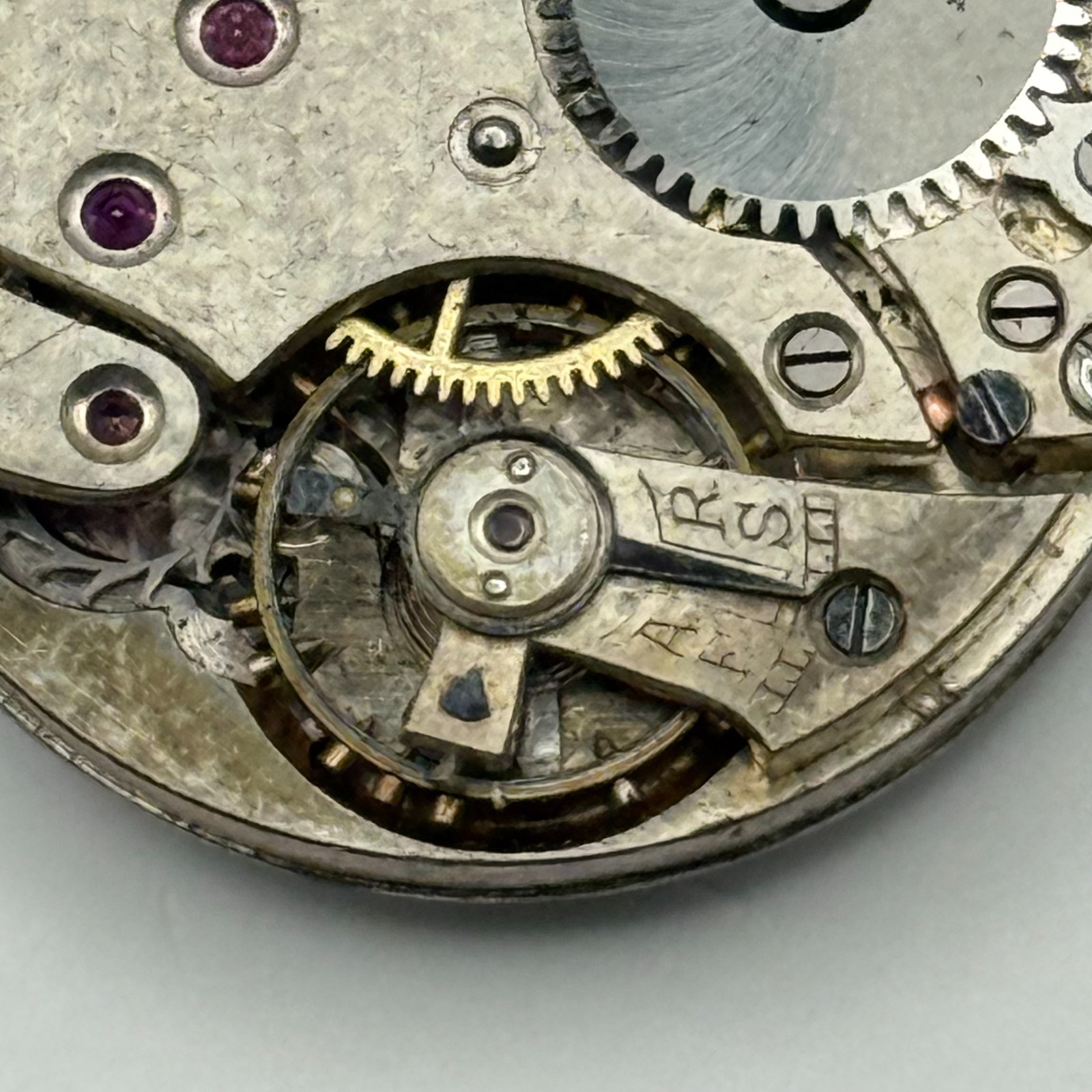 Unidentified Watch Movement Swiss Sub Seconds Manual Wind Parts Repair 24.7mm