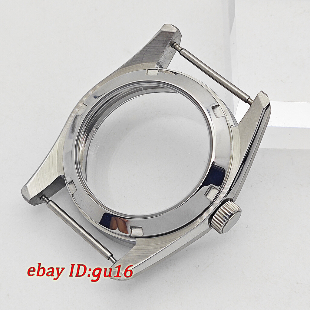 36mm silver watch case stainless ste fit NH35 NH36 ETA2824 PT5000 movement parts