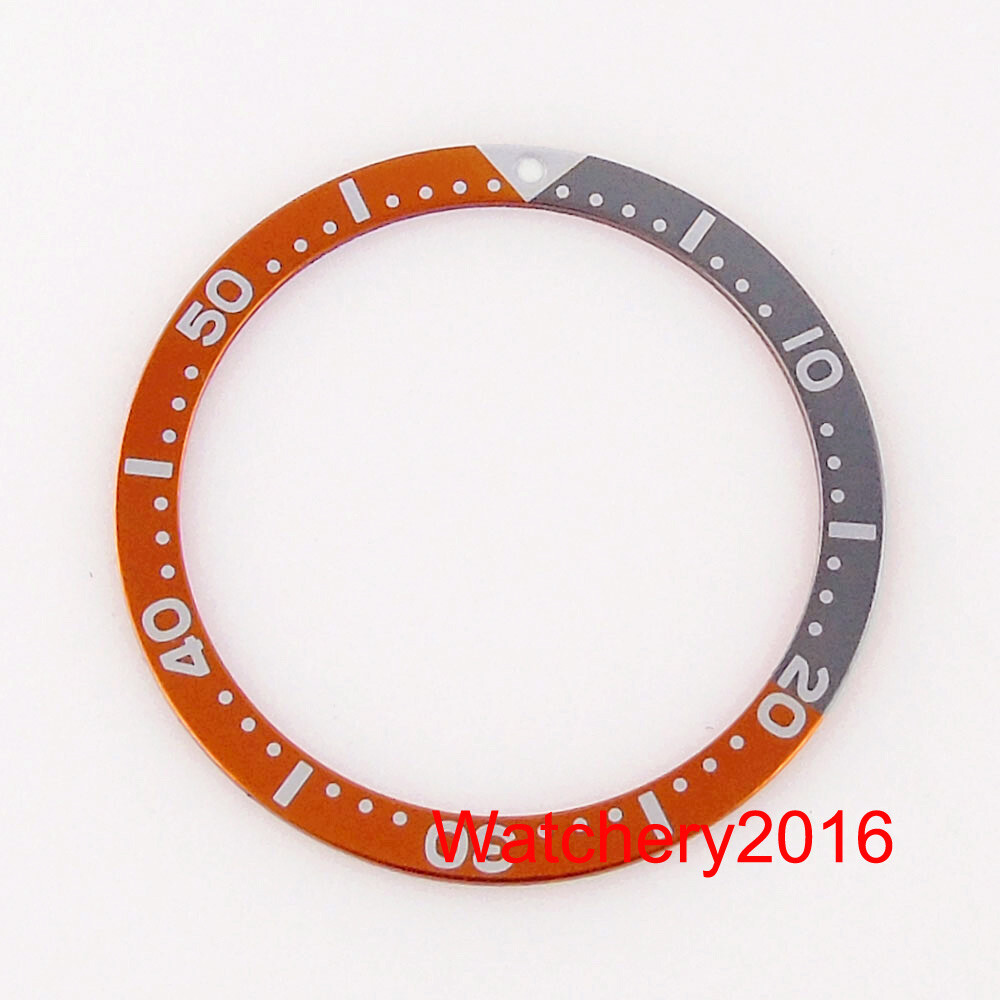 Multicolor Red Sliver Flat Alloy Aluminum Watch Bezel insert fit SKX007 SKX009