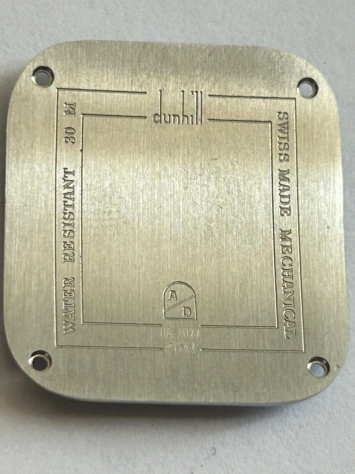 Vintage NOS DUNHILL Men’s Rectangular Steel Wristwatch Manual ETA 28mm x 39mm