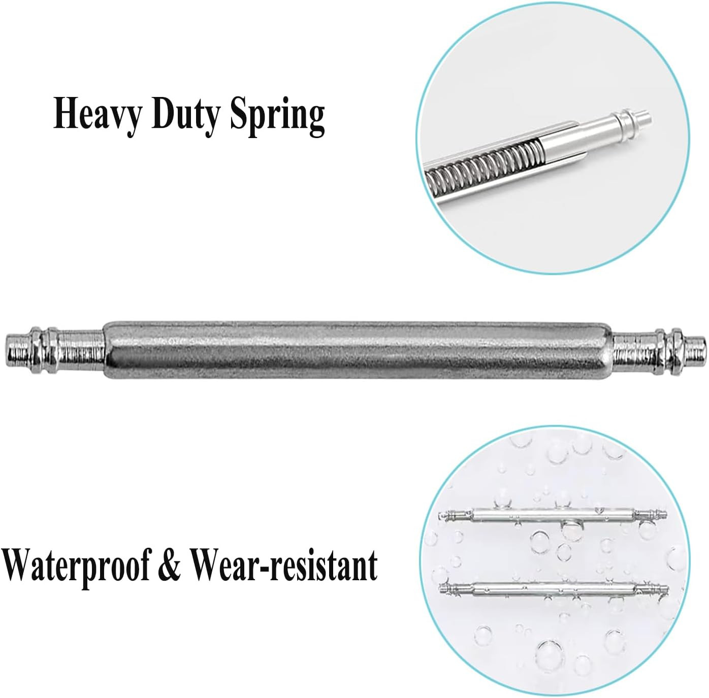 14Mm 16Mm 18Mm 20Mm 22Mm 24Mm Spring Bars, Watch Pins Φ1.8Mm Diameter 10Pcs Stai
