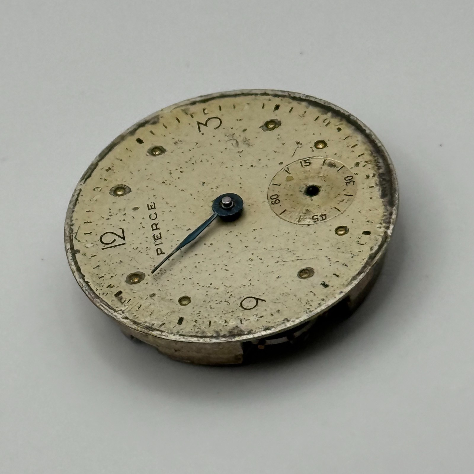 Pierce Watch Movement Swiss 15 Jewels Sub Seconds Manual Wind Parts 23.6mm