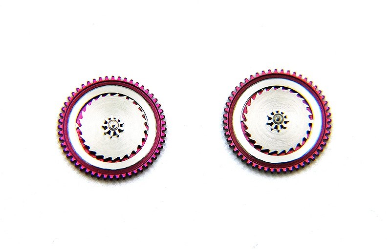 Genuine Rolex 1570 1560 1530 1520 7912 Caliber Magenta Reversing Wheel Set of 2