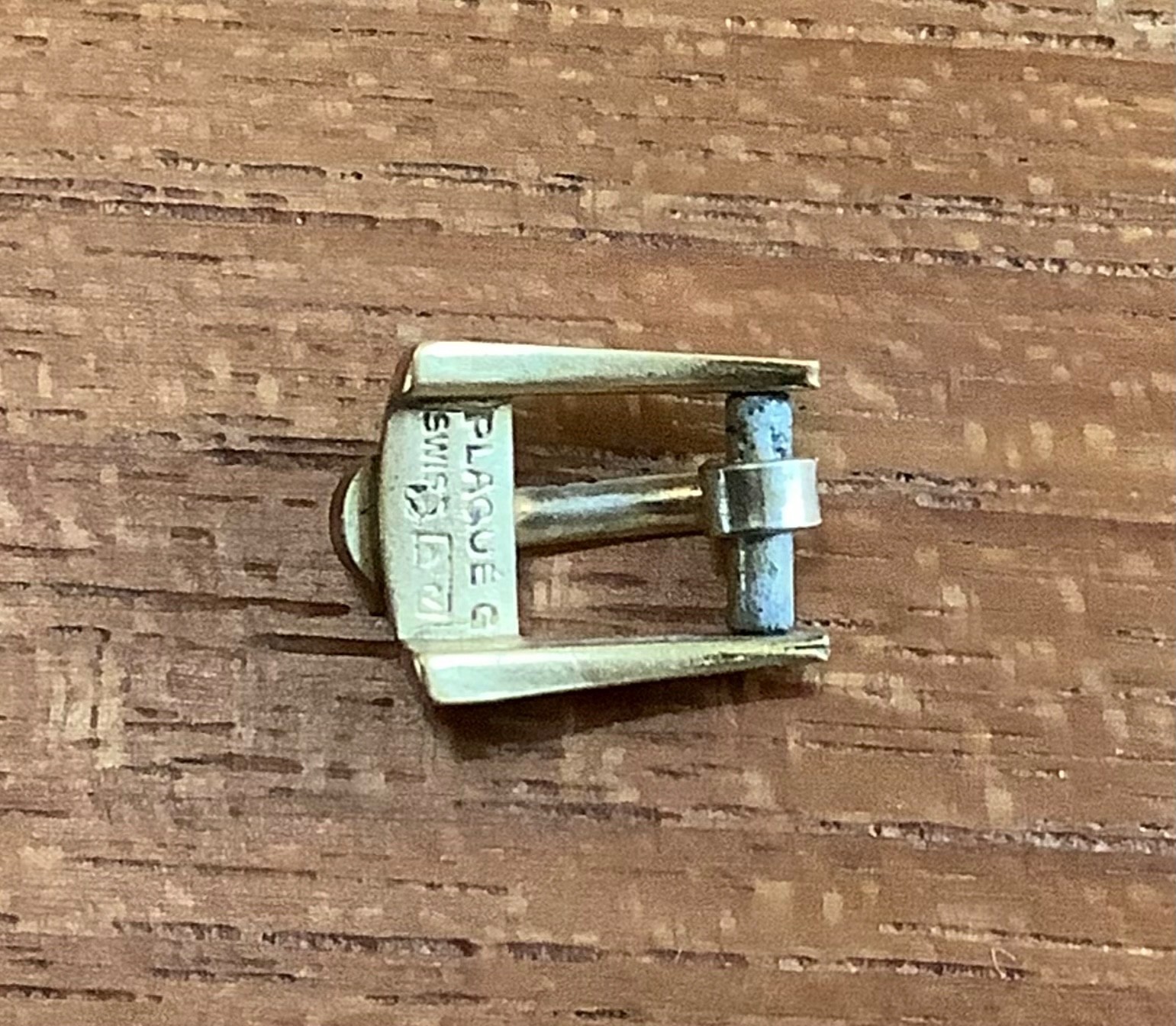 Vintage Omega Lady’s Gold Plaque Buckle To Fit 6mm Two Piece Leather Strap
