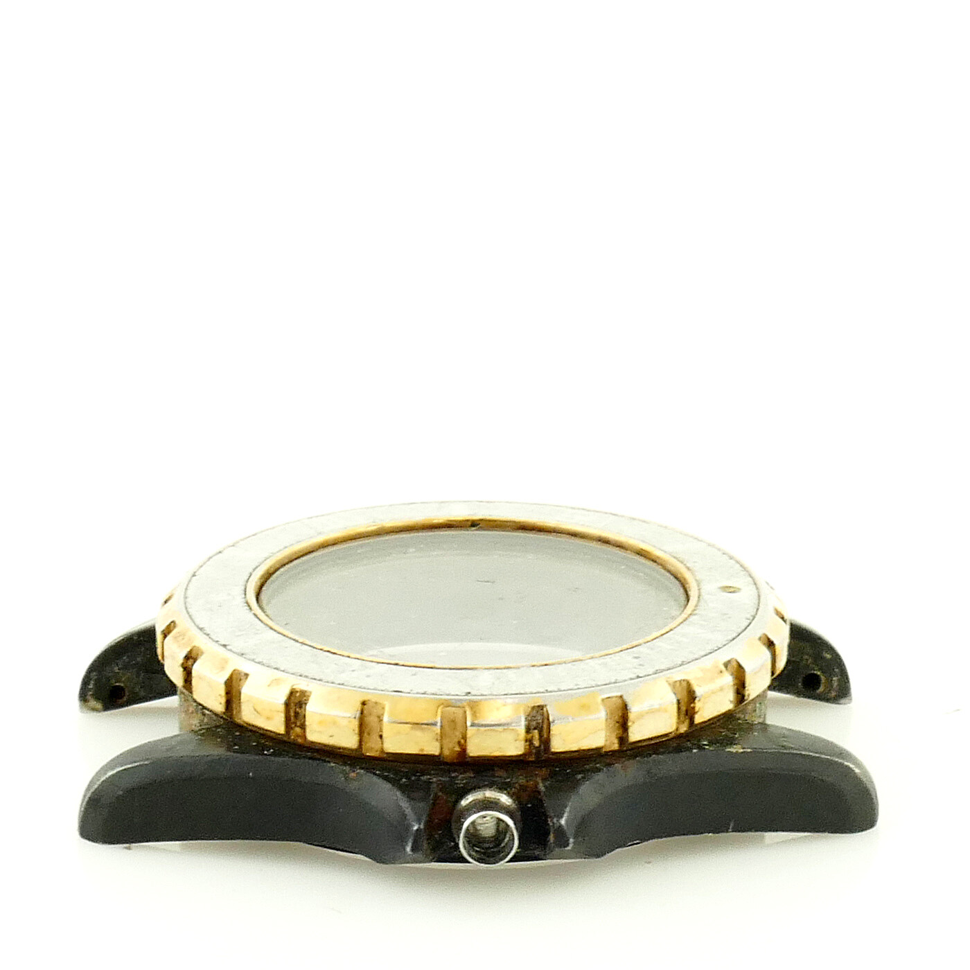 TAG HEUER DIVER 1000 2-TONE GOLD PLATED + PVD LADIES CASE FOR PARTS OR REPAIRS
