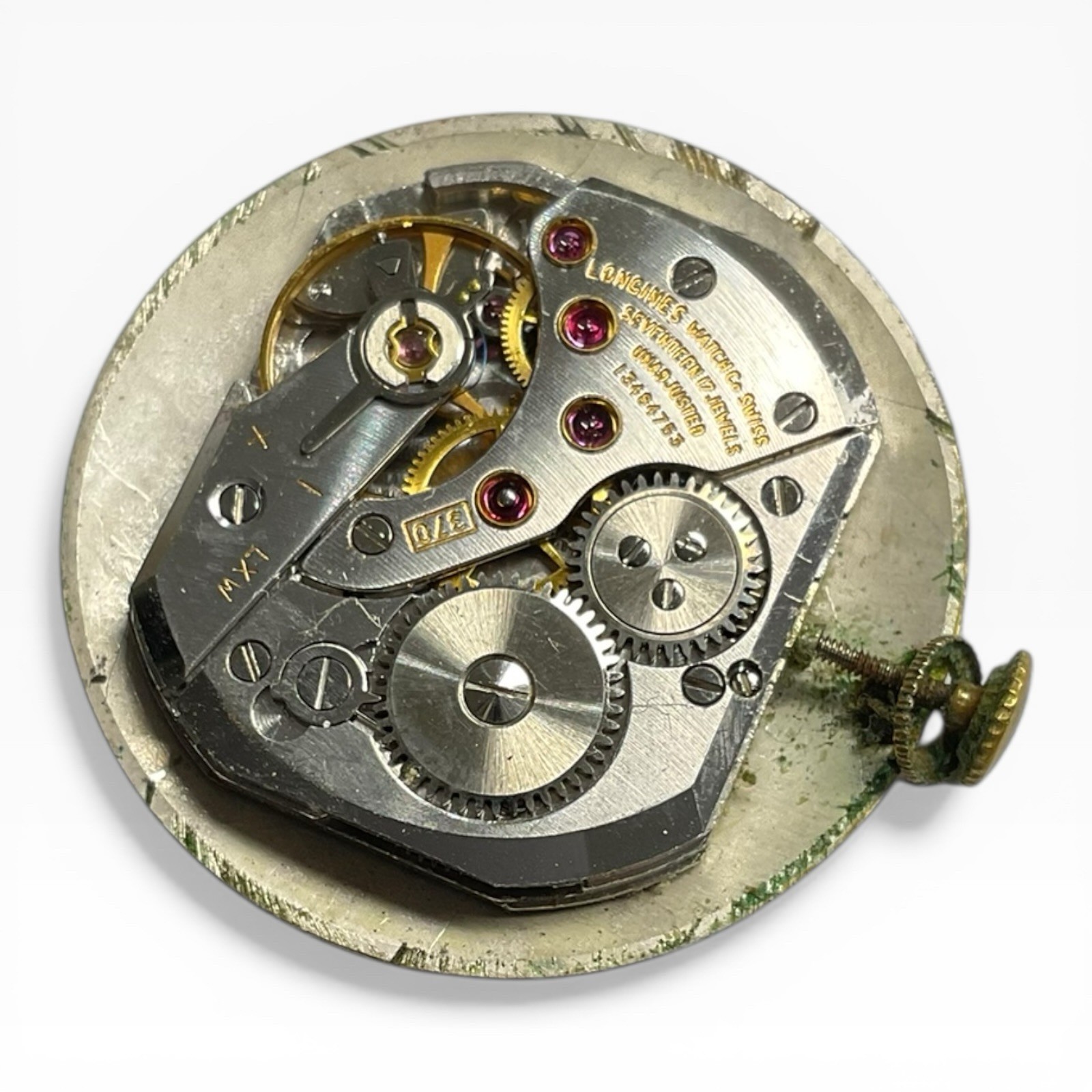 VTG LONGINES CAL 370 MANUAL MOVEMENT FOR PARTS OR REPAIR JG1-3
