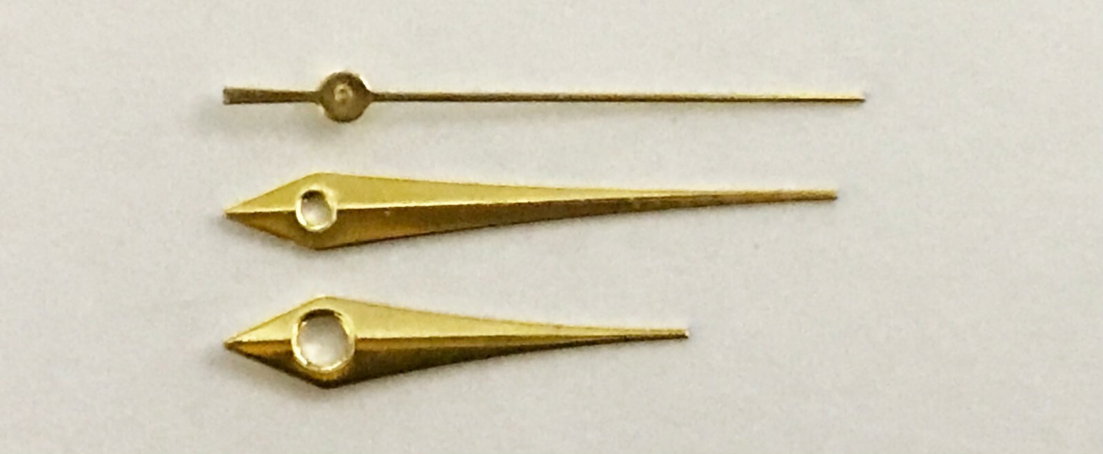 Watch Hands Dauphine Gold Elongated Diamond Shaped Hour minutes Sec 120/70/20