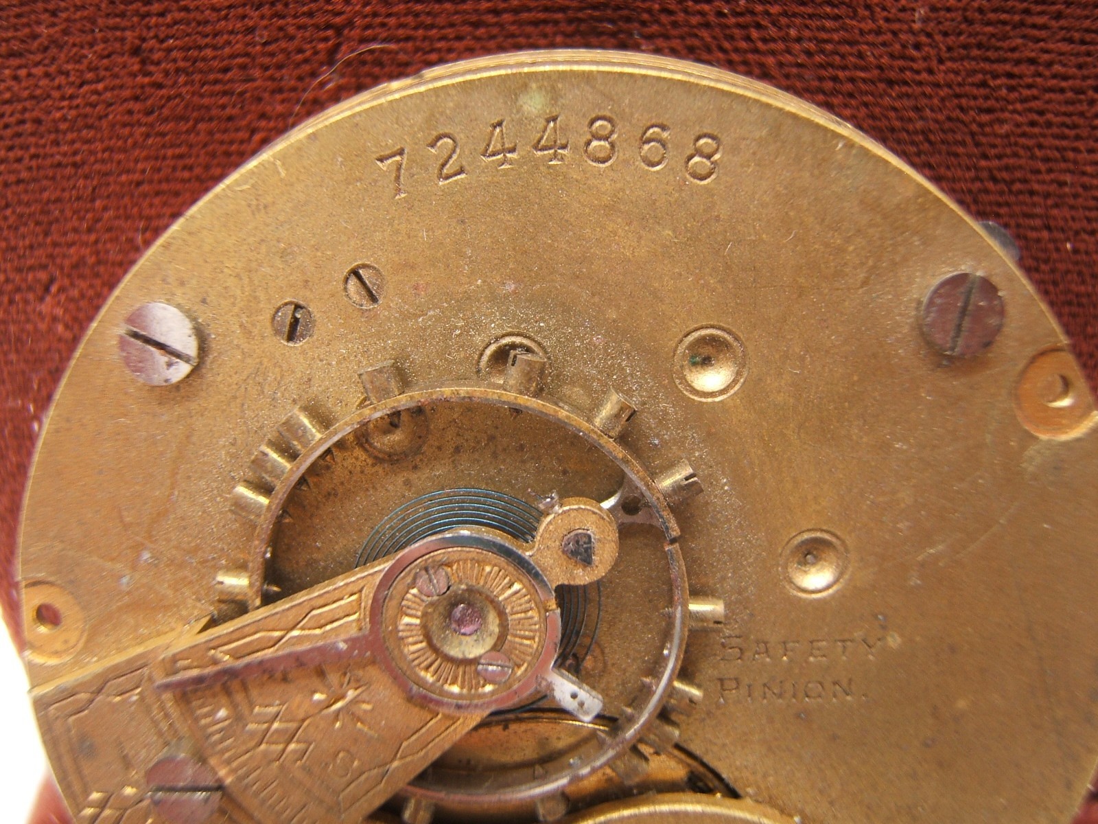 ELGIN NATIONAL WATCH CO POCKET WATCH MOVEMENT SIZE 18 AS IS PARTS REPAIR