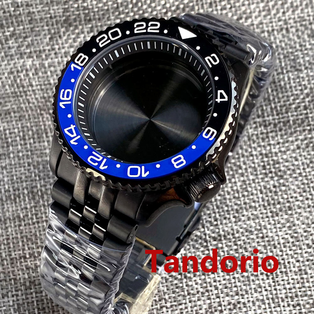 41mm Sapphire Glass Black PVD Case 20ATM Watch Case fit NH34A NH35A NH36A SKX007