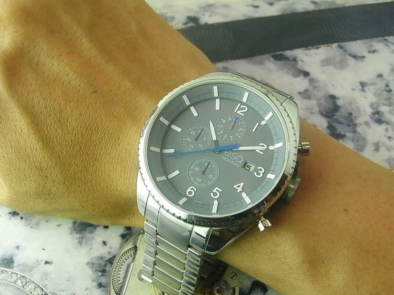 44MM ESQ BY MOVADO CATALYST CHRONO SALESMAN SAMPLE DEMO WATCH (without movement)