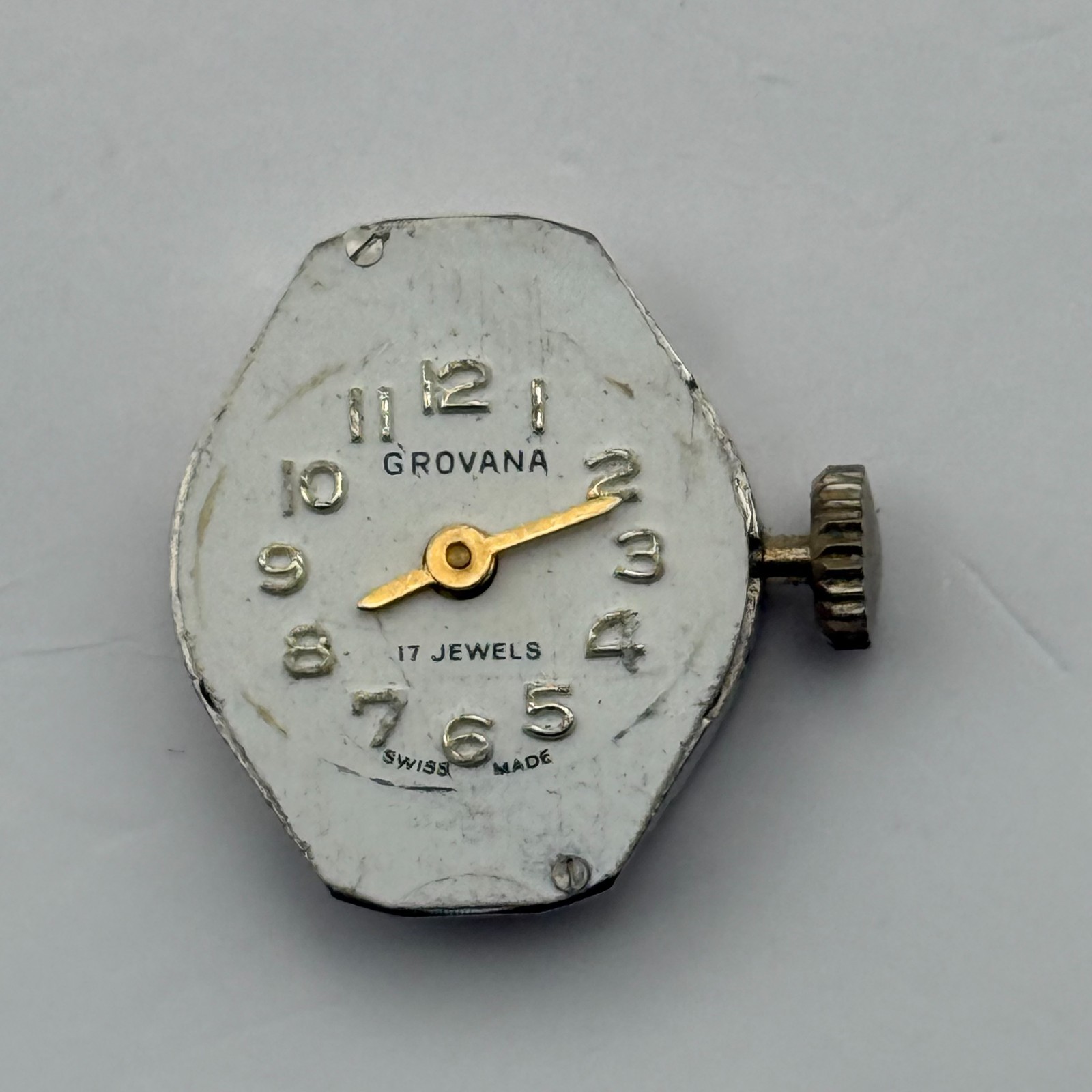 BFG 927 Watch Movement Grovana 17 Jewels Swiss Manual Wind Parts Repair 15.2mm