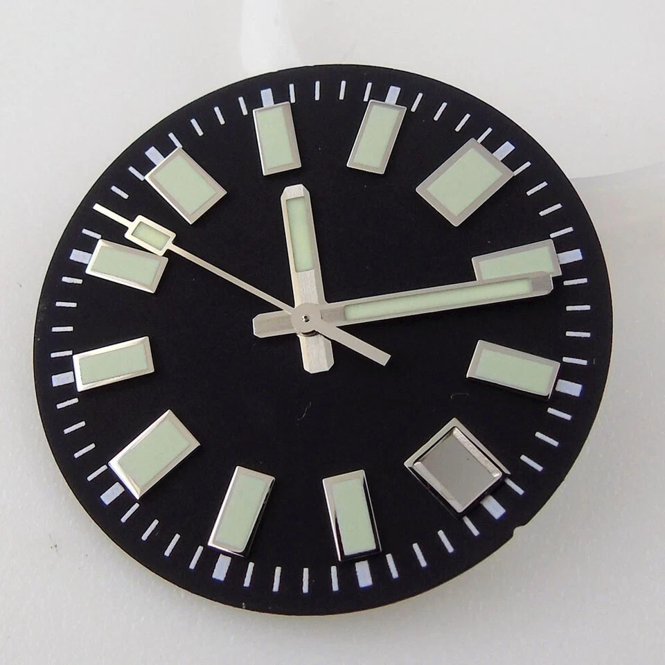 29mm 62MAS Green Luminous Watch Dial Face For NH35 NH36 ETA2824 PT5000 Movement