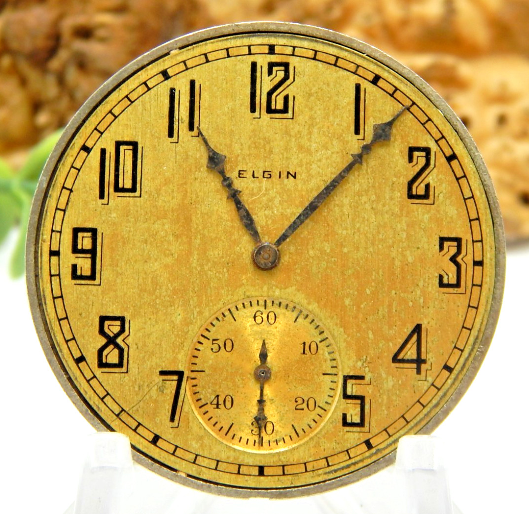 Antique Pocket watch movement Elgin Grade 303 12 size model 3 7 jewel Open Face