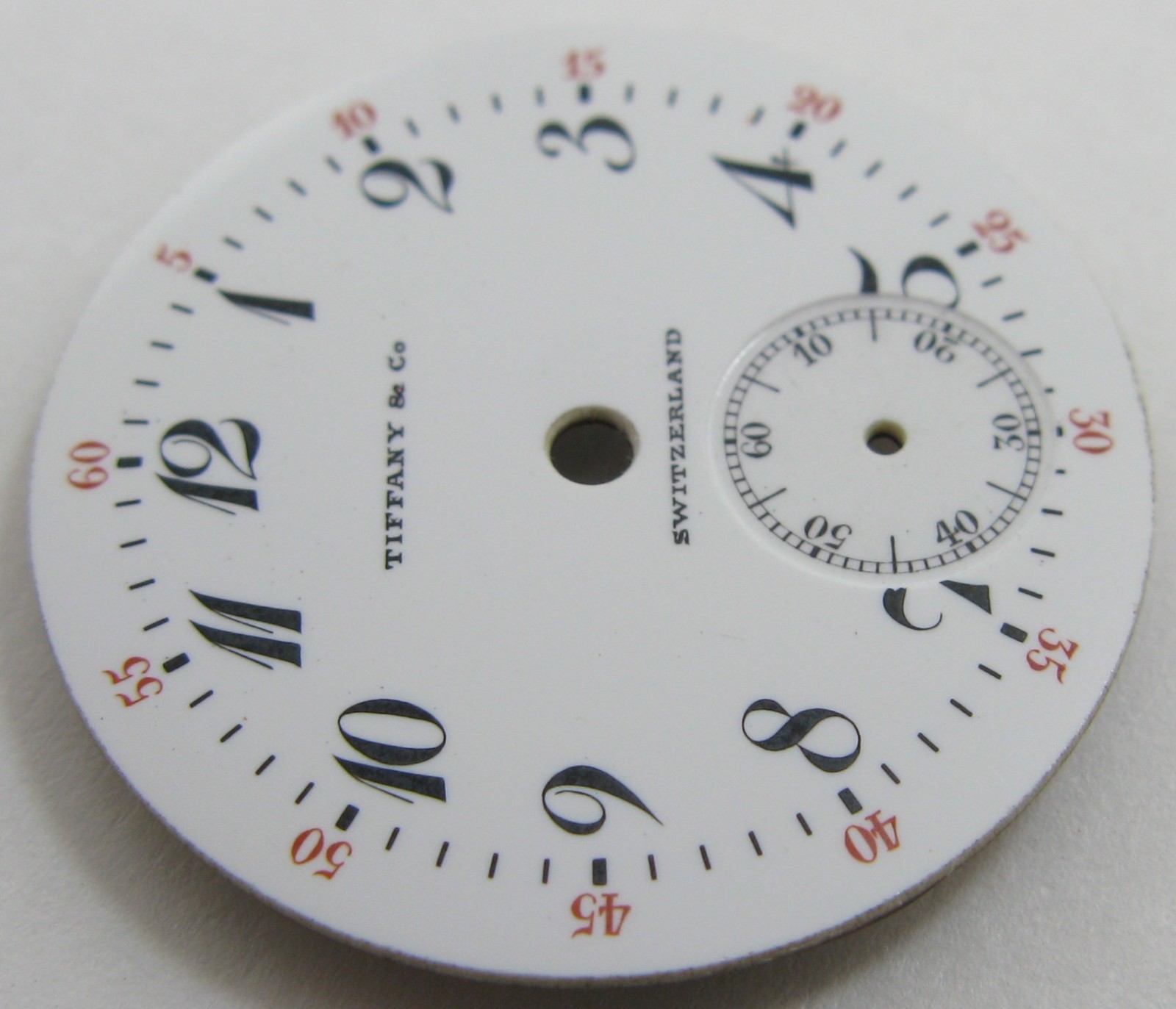 Vintage Porcelain Tiffany & Co. Watch Dial ø 25.4 mm