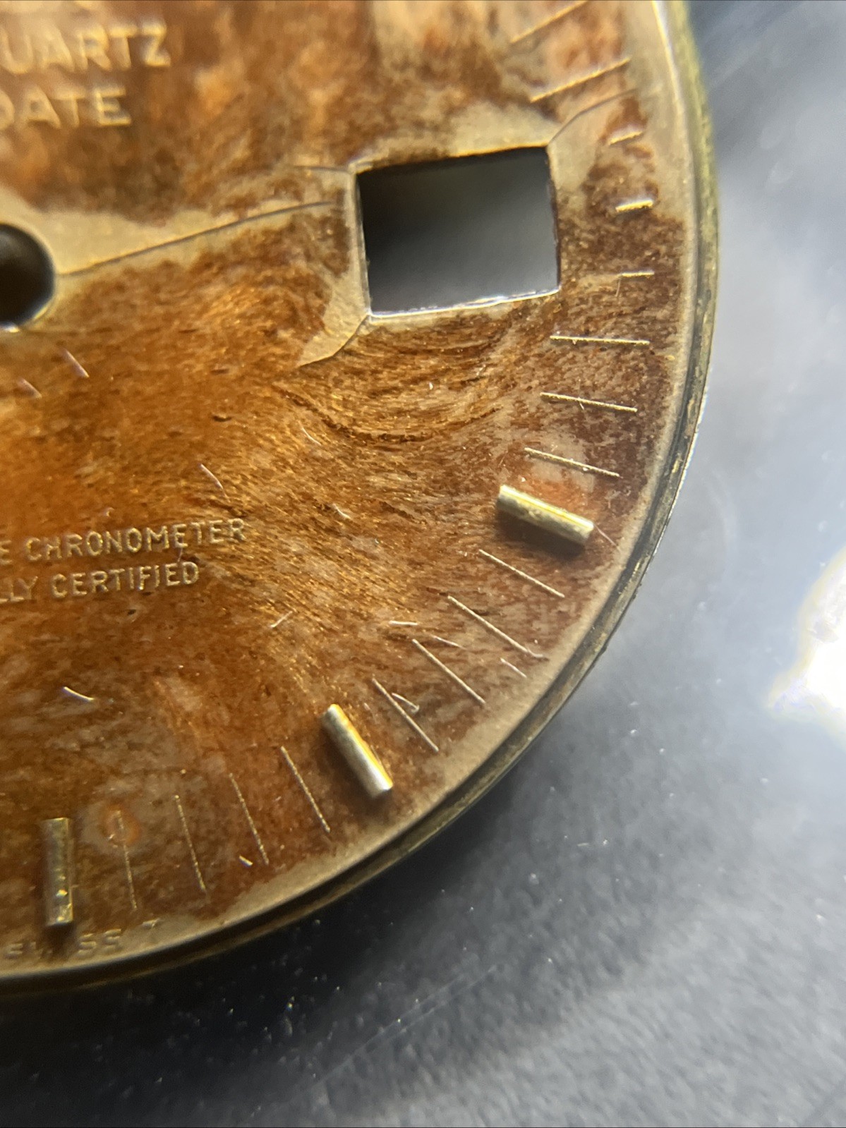 Genuine Rolex Oysterquartz Day Date 19018 Wood Dial