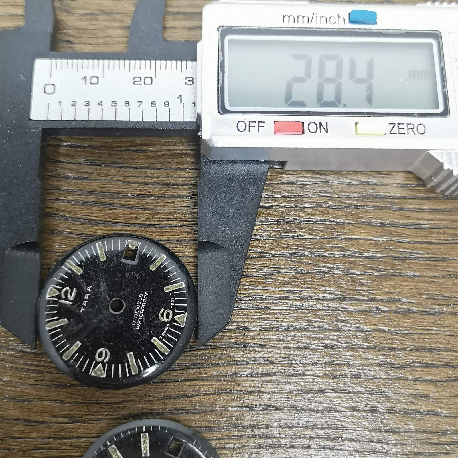 Skin Diver Watch Dials Parts – 3 Pieces – Crescent, Tara and Ingraham (CS86)