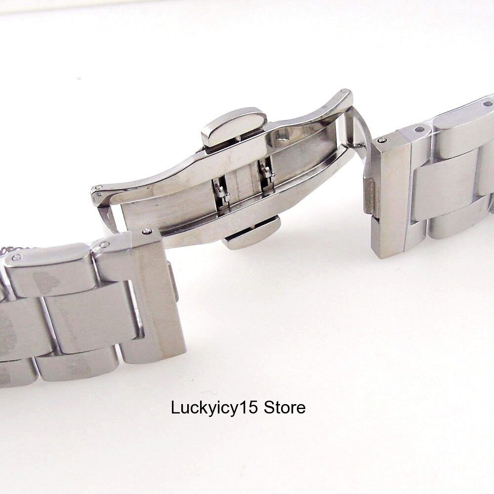 36mm Tandorio Sapphire Glass Pilot Watch Case Bracelet For NH35 2824 PT5000 200M