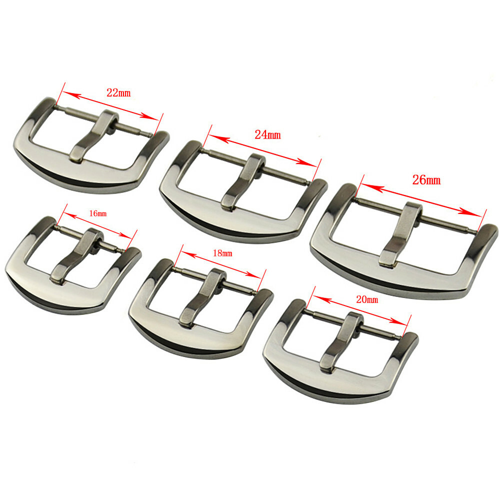 Stainless Steel Tang Buckle for Watch Strap Band 16mm 18mm 20mm 22mm 24mm 26mm