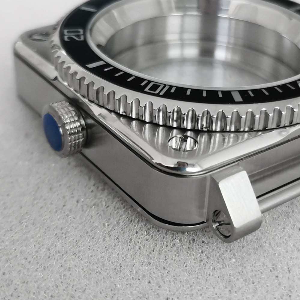 42mm Stainless Square Watch Case Sapphire Steel Shadow For NH35 NH36 Movement