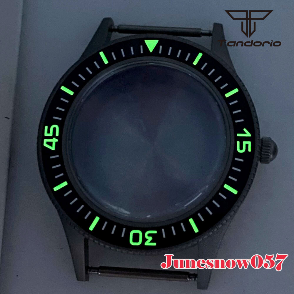 Stainless Steel Brushed 40MM Watch Case Super Lume Bezel Fit NH35A NH36A ETA2824