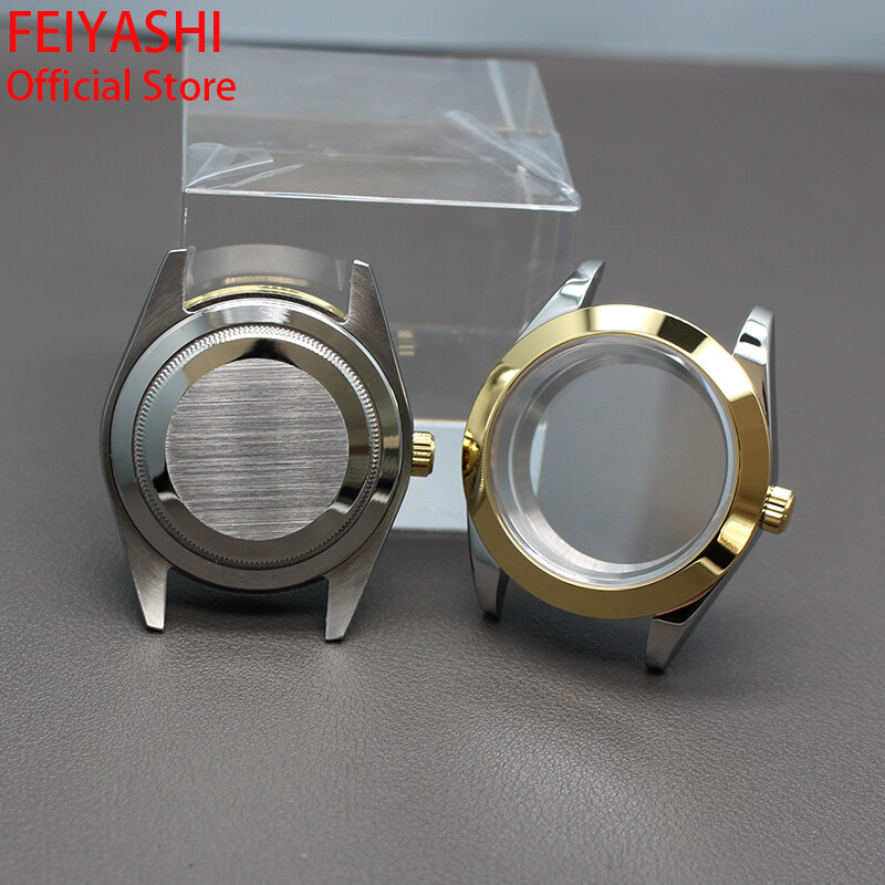 36mm/39mm Burnishing Watch housing 316L Stainless Steel Exhibition back For NH35