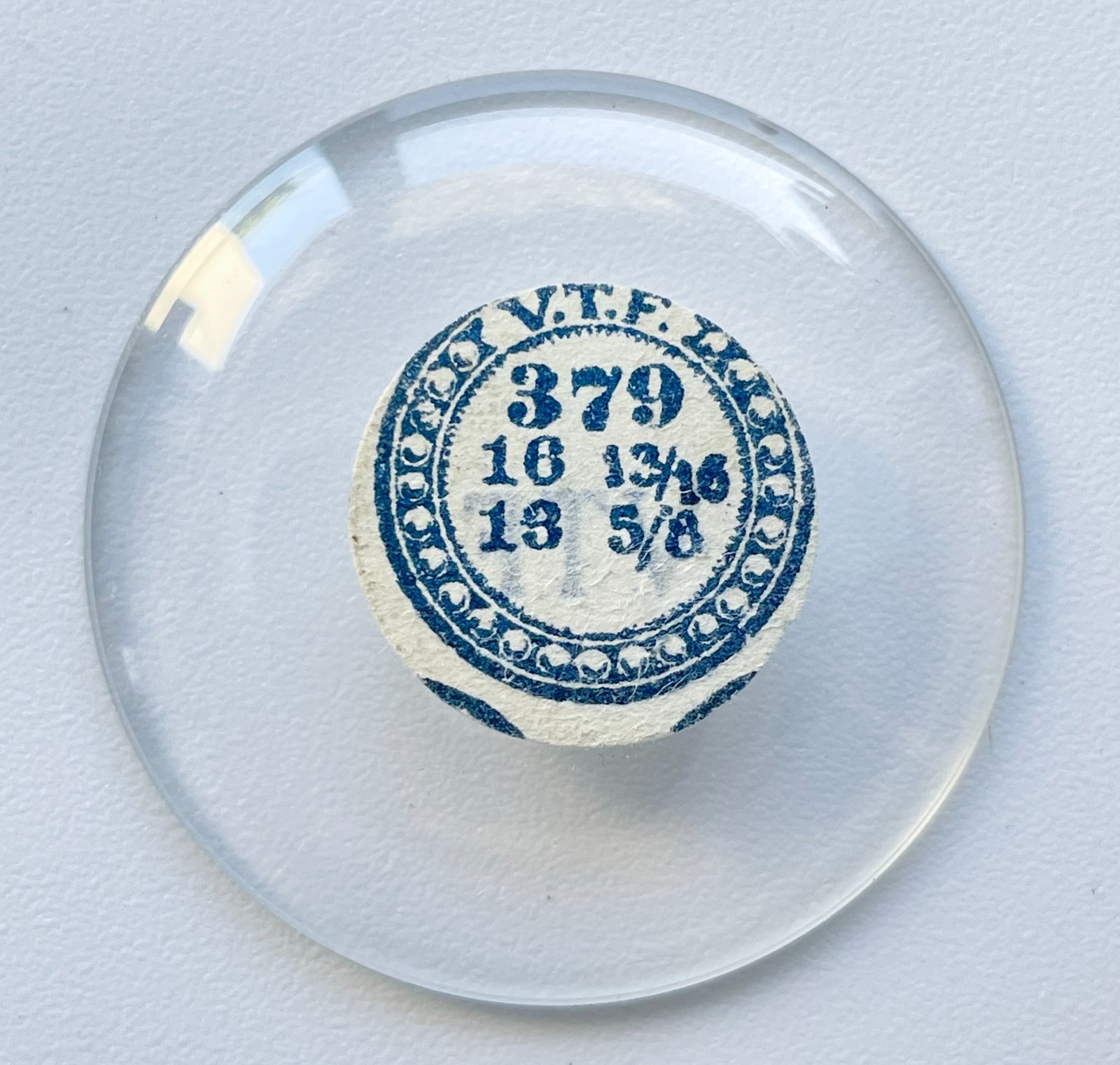 VTF Round Domed Acrylic Watch Crystal 379 37.8mm 13 5/8 Size Vintage Parts NOS