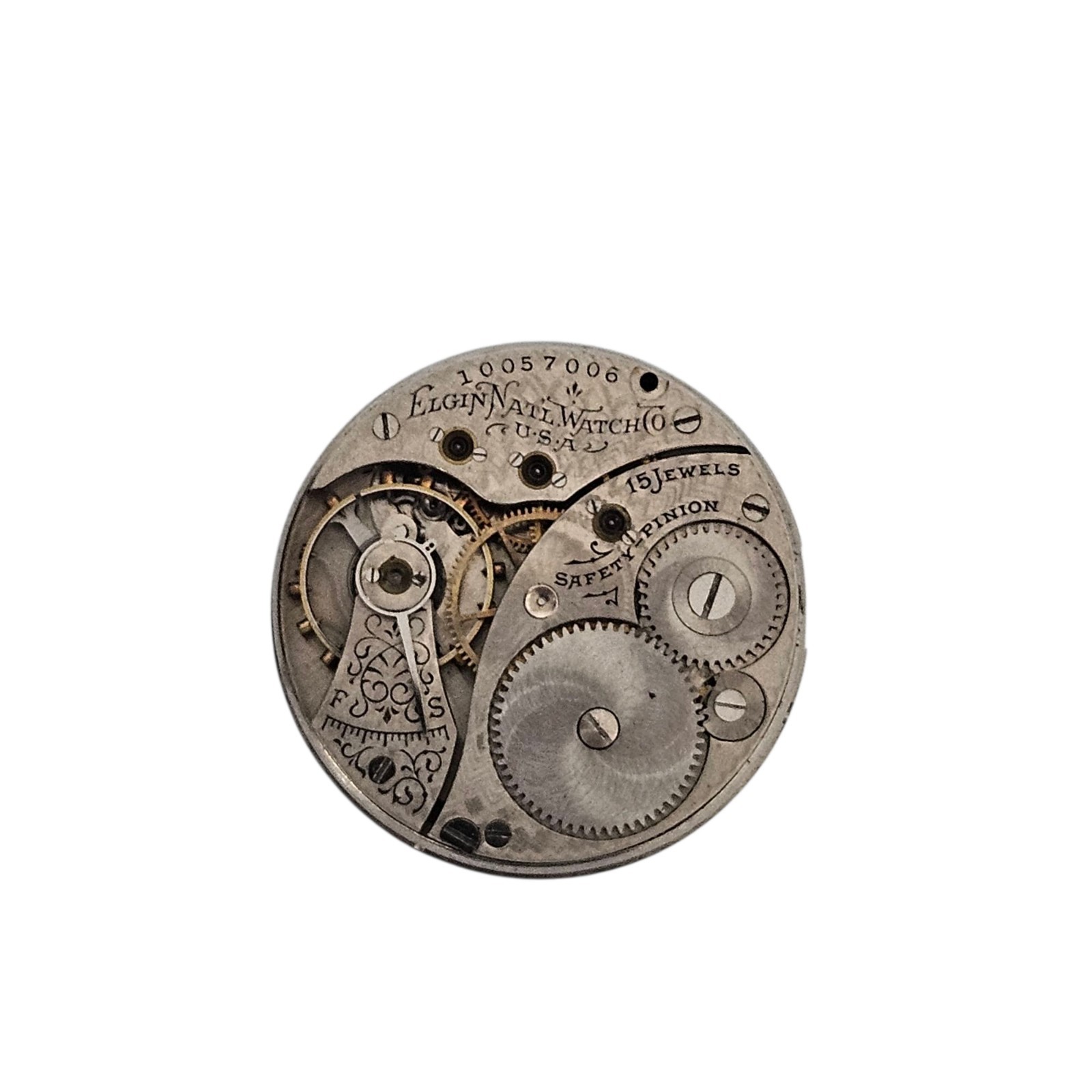 1904 Elgin Model 2 Grade 267 15J Size 0s Pocket Watch Movement For Parts/ Repair