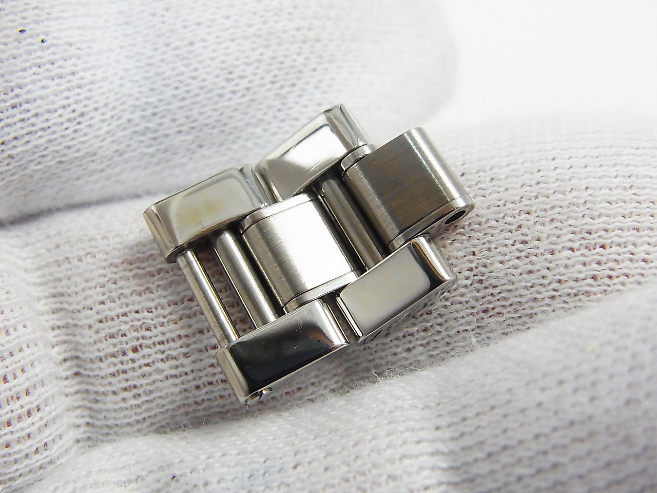 Cartier Must 21 Watch 14mm Genuine SS Link Band Bracelet Parts 2pcs set Mint