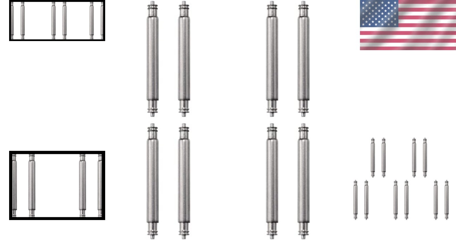316L Stainless Steel 2.0mm 20mm Fat Spring Bar