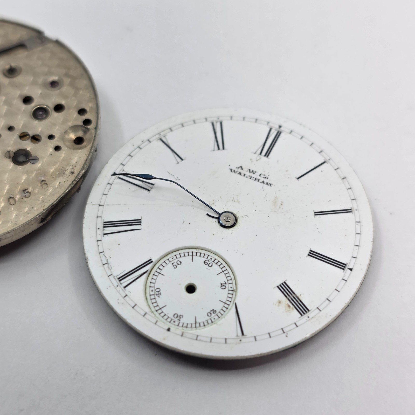 1889 Waltham Amn Watch Co 6s 16j Pocket Watch Movement & Dial