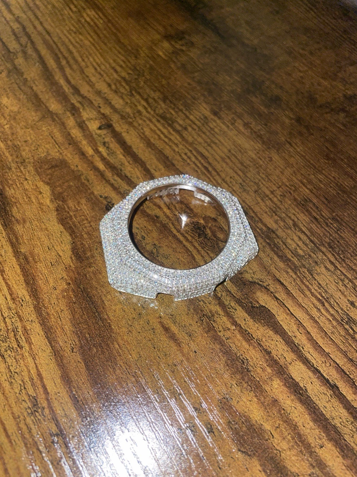 S925 Sterling Silver Iced Out Bezel/Insert Cover for G Shock GA2100
