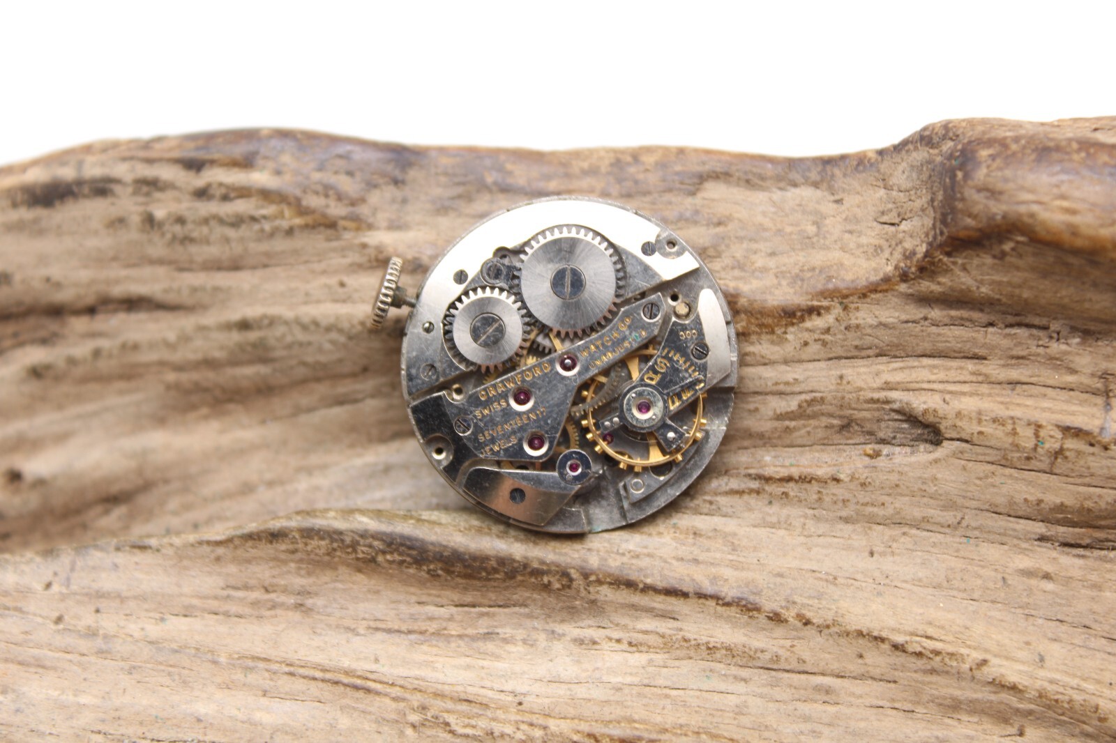 CRAWFORD WATCH MOVEMENT 17j SWISS 25.6mm FOR REPAIR (LN3)