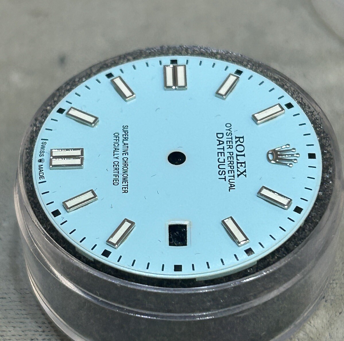 Rolex 41mm Datejust Custom Light Turquoise Index Dial For Model 126334 & 126300