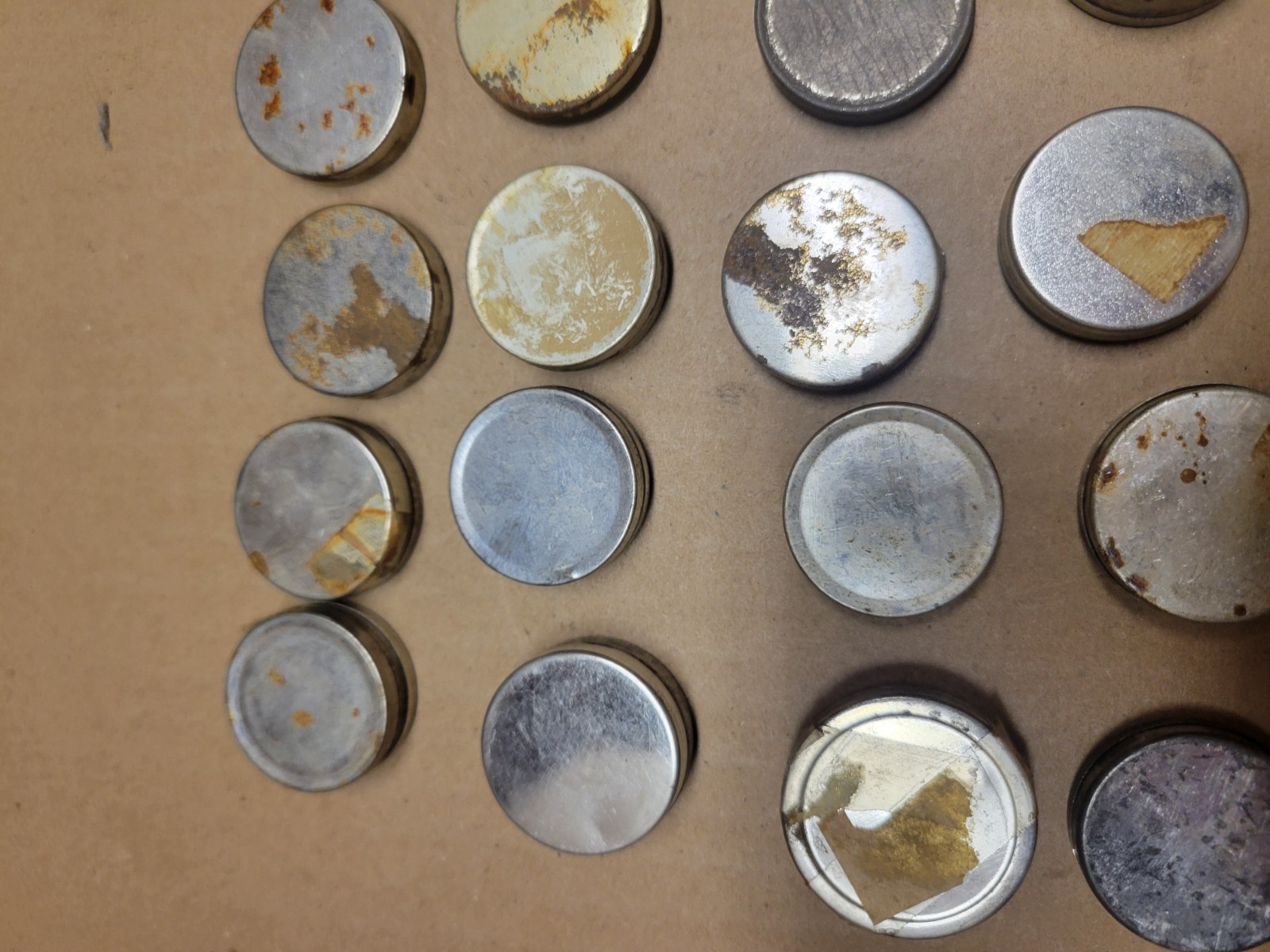 42 Watchmaker Tins for Parts or Movements Complete with Lids 1 1/4” Wide LT4