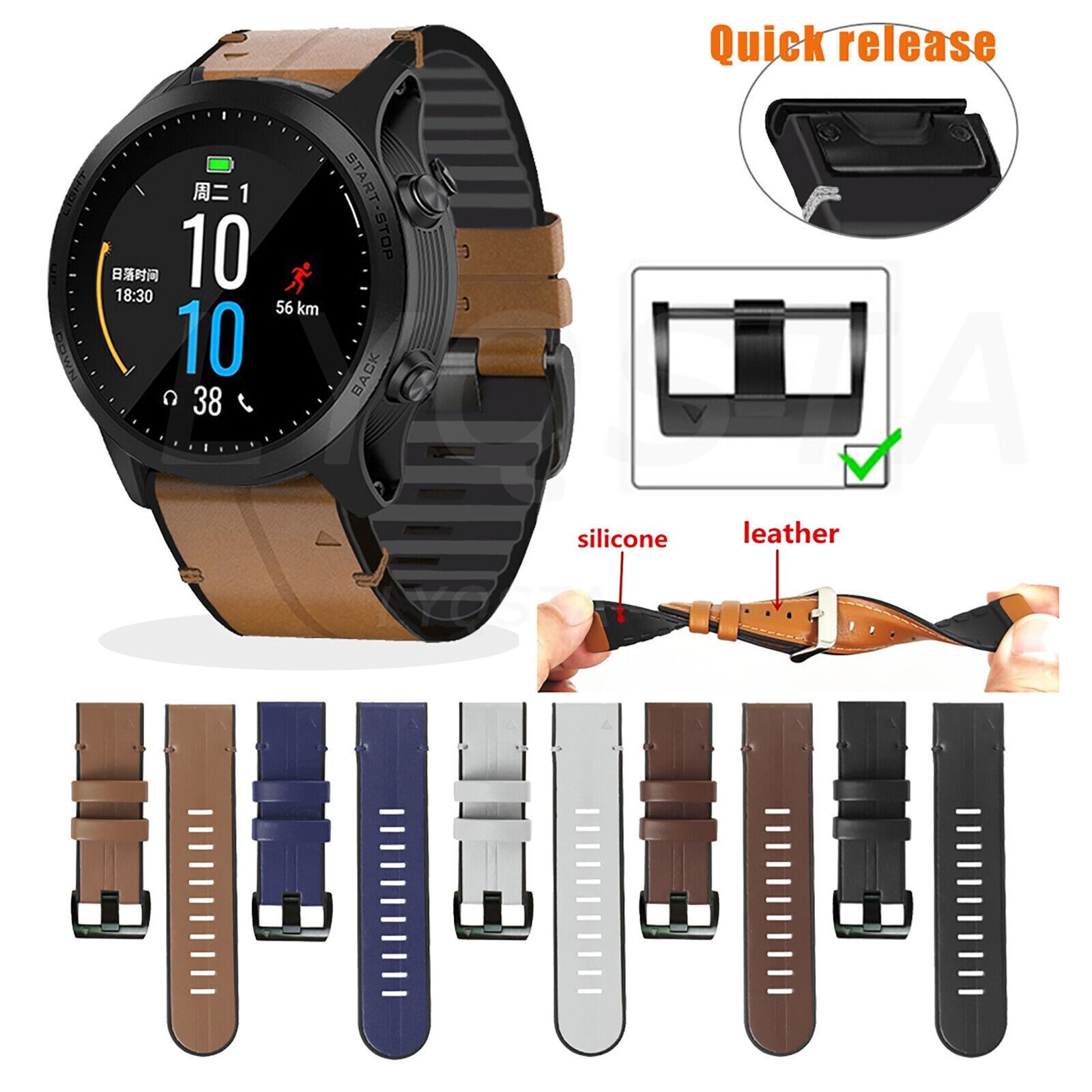 For Garmin Fenix 6x Fenix6 Watch Strap Quick Release Wristwatch Band Belt