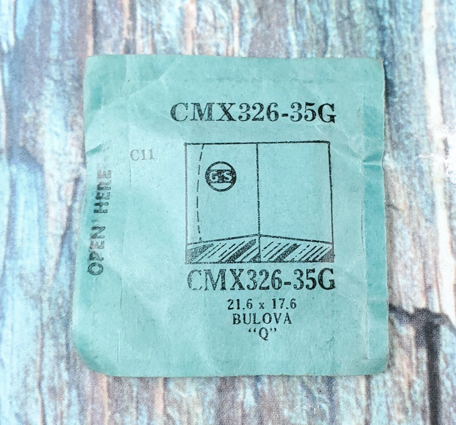 Vintage GS CMX326-35G Bulova “Q” Crystal. 21.6 x 17.6