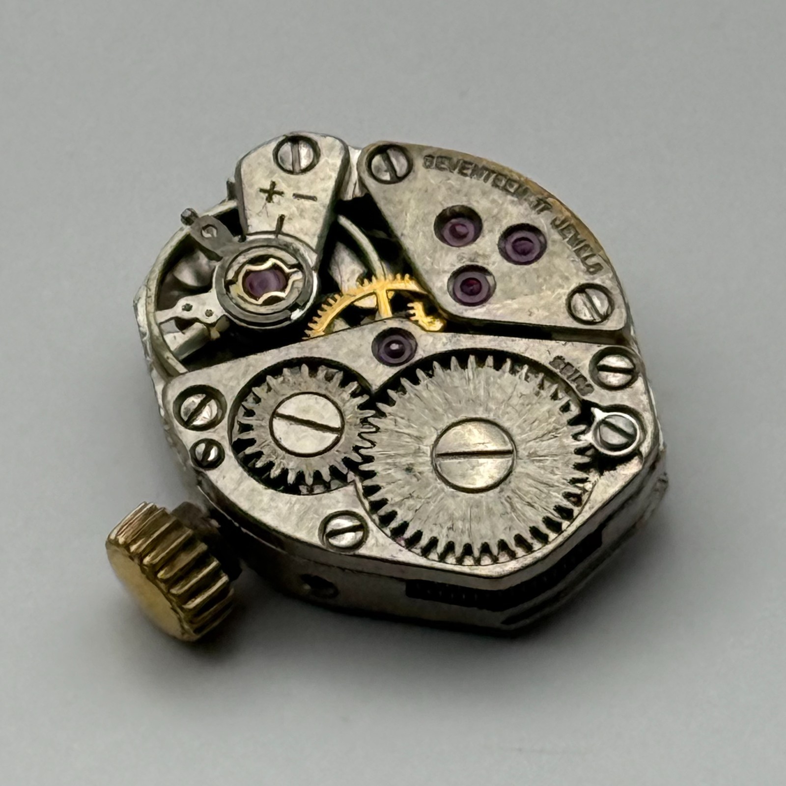 FHF 609 Watch Movement Rotary 17 Jewels Swiss Manual Wind Parts Repair 15.3mm