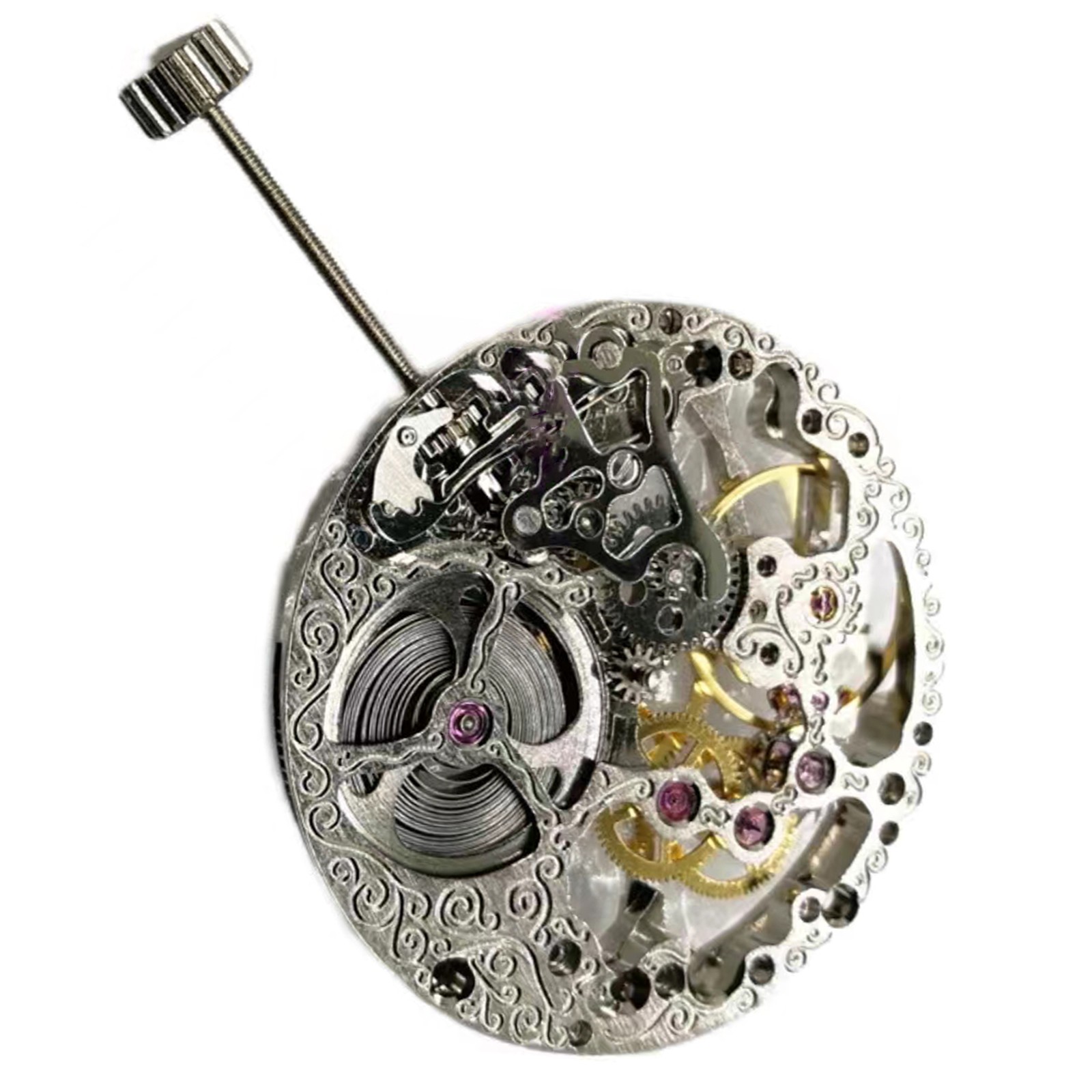 NEW 36.6mm Skeleton Hand Winding Mechanical Watch Movement For ETA 6498 6498-1