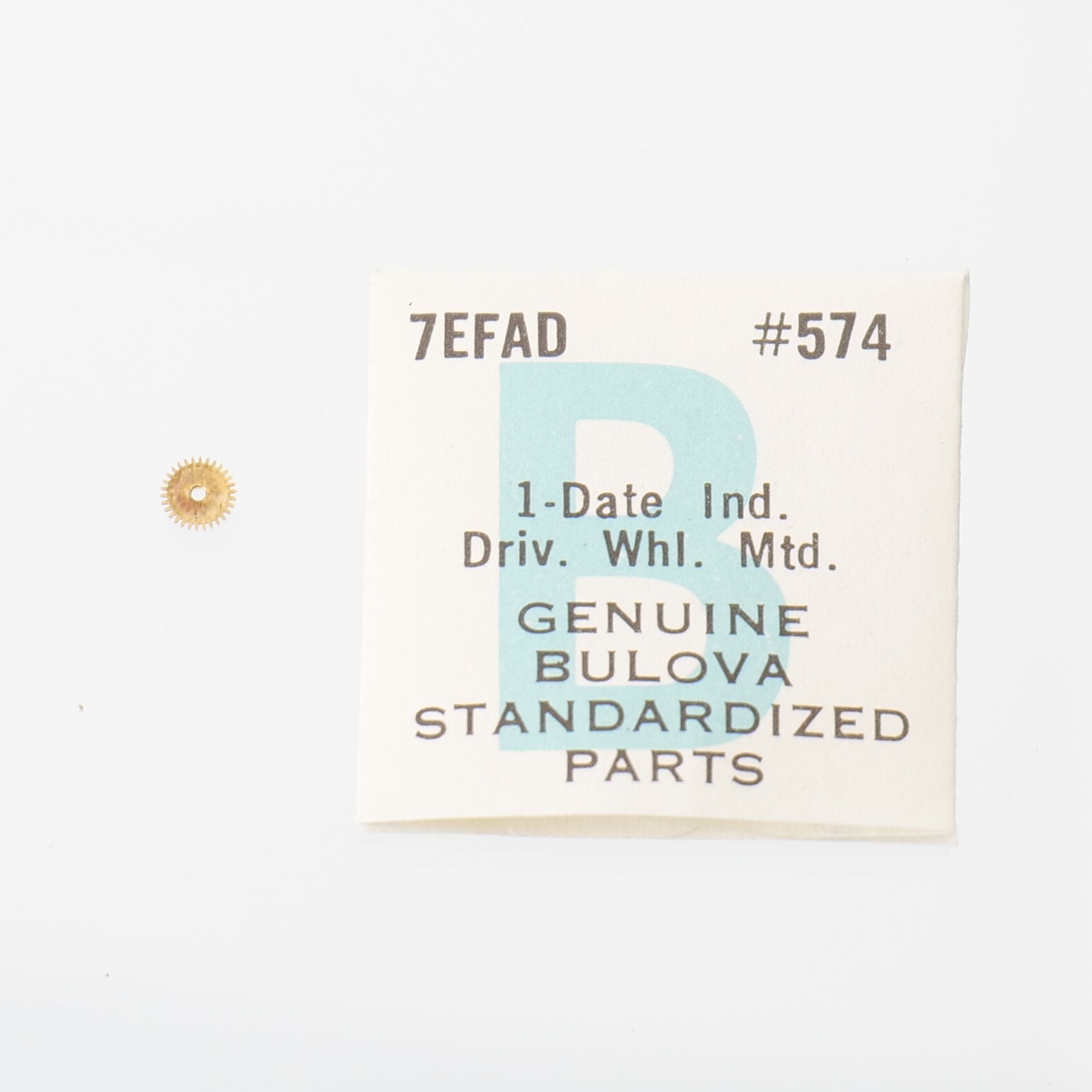 Bulova Cal 7EFAD Watch Part (1) Date Indicator Driving Wheel NOS #2556 (C4D11)