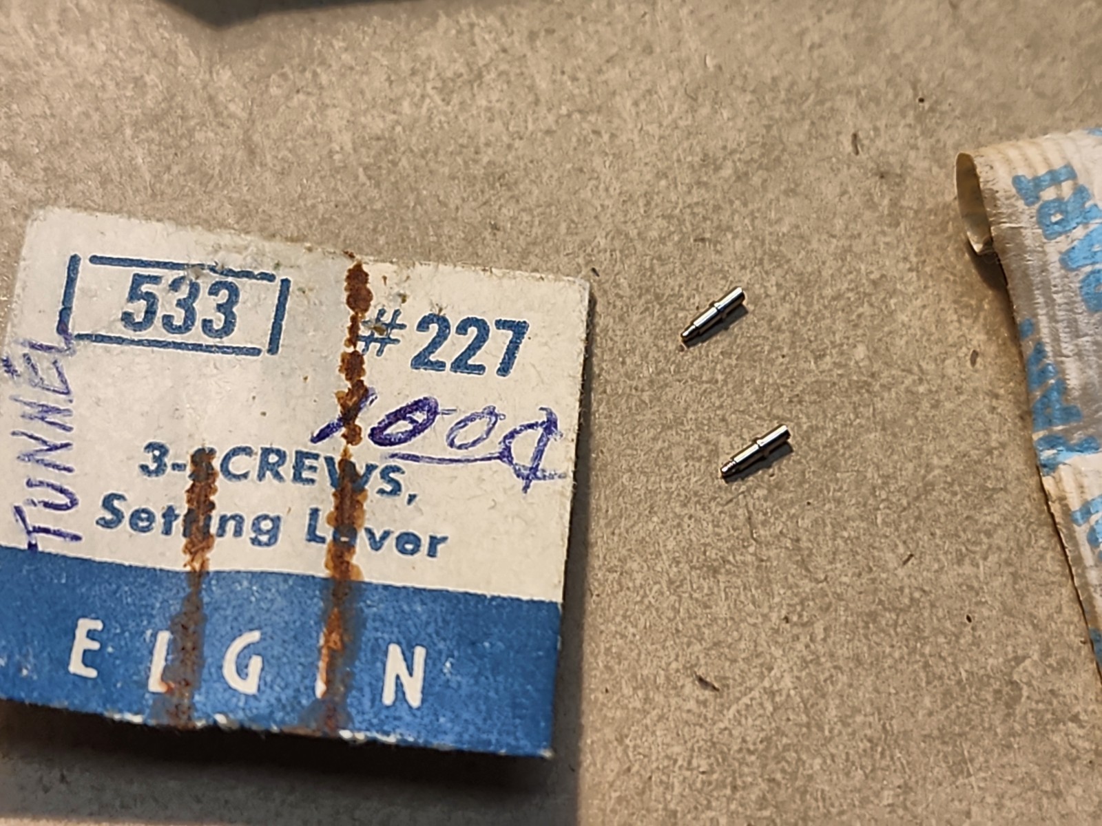 Small Lot Of NOS Elgin 21/0 533 Parts Spares Repairs
