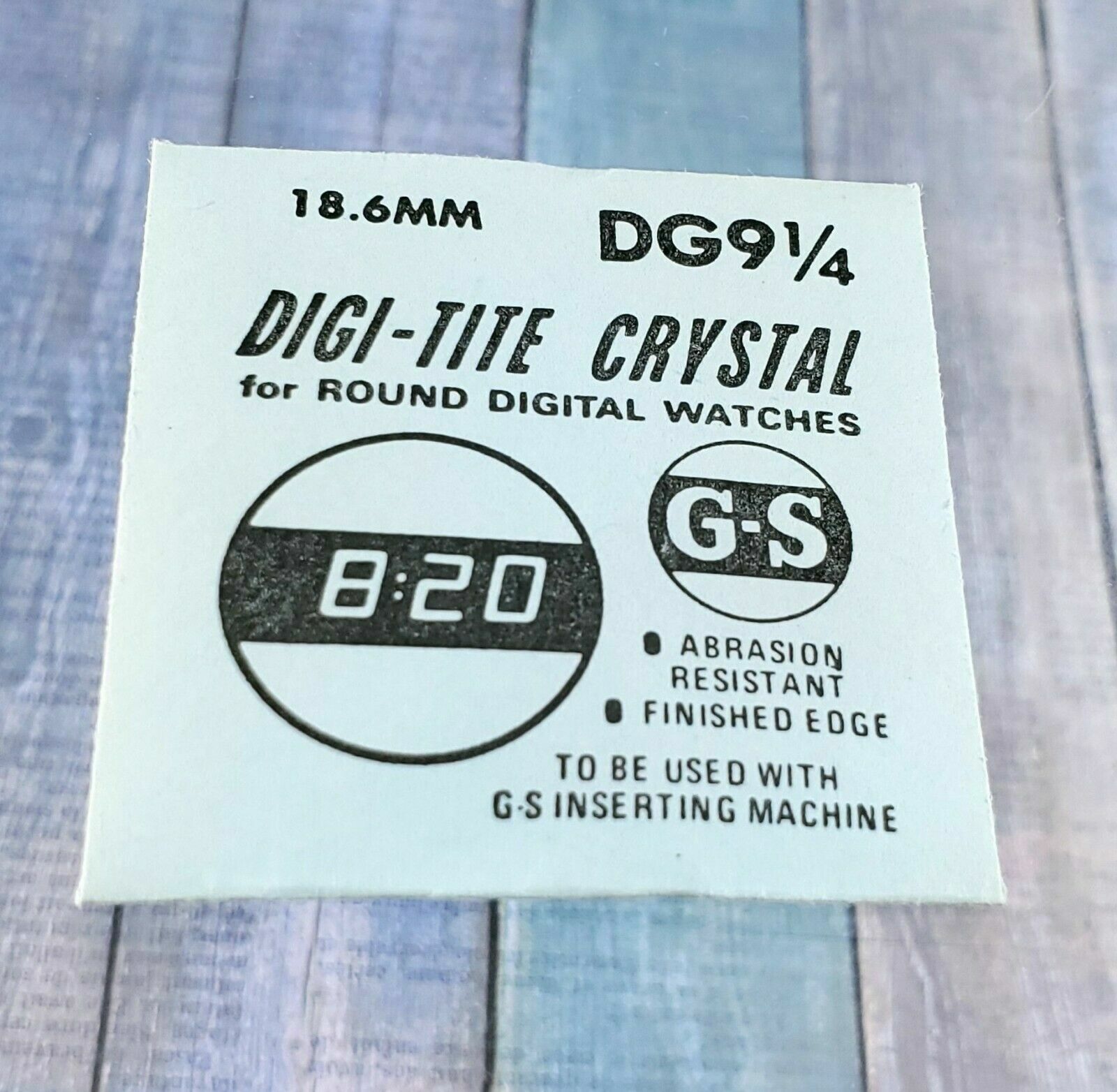 Vintage 18.6 mm G-S DIGI-TITE Watch Crystal for Round Digital Watches