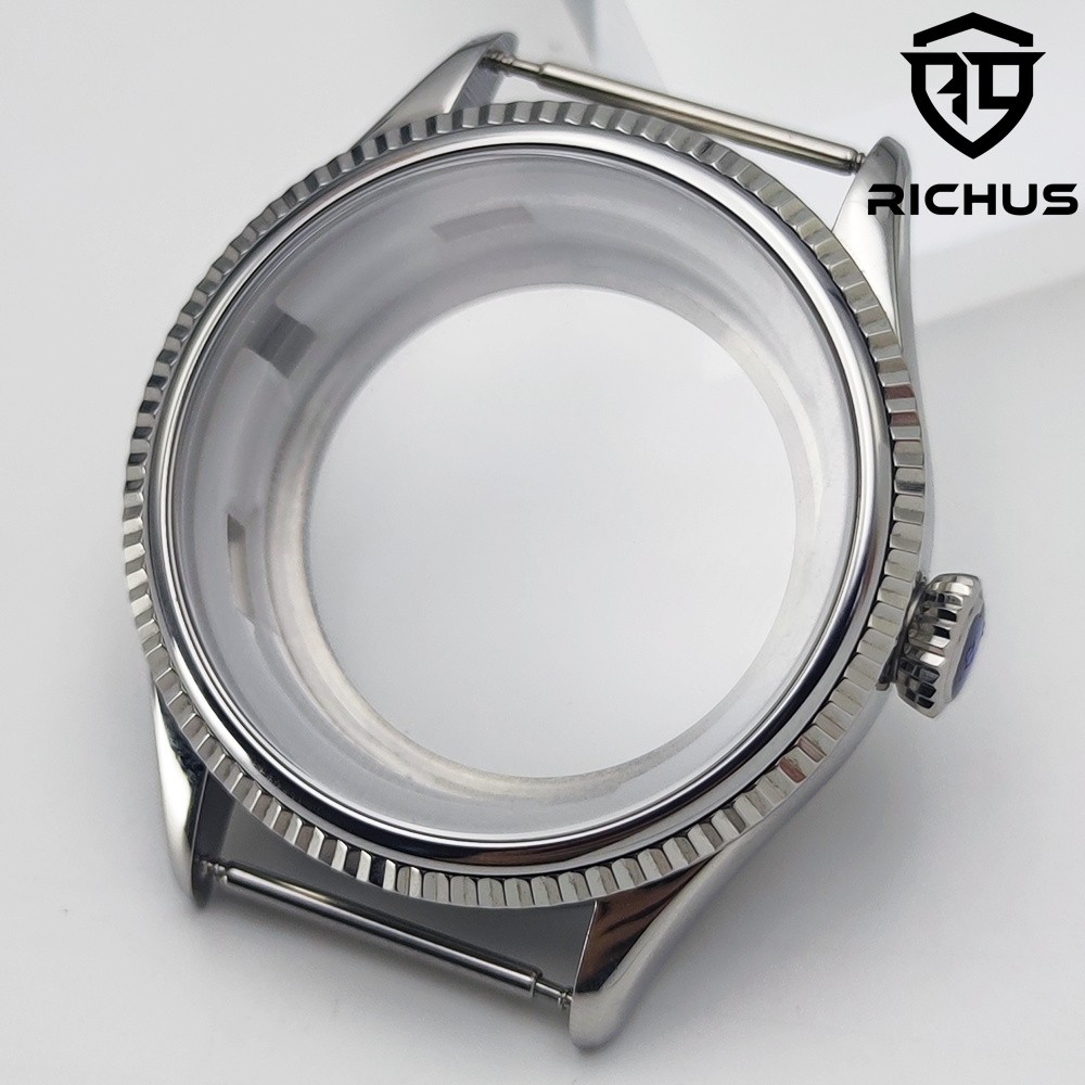 39mm Watch Case Sapphire Glass Fit NH34 NH35 NH36 ETA2824 PT5000 Movement