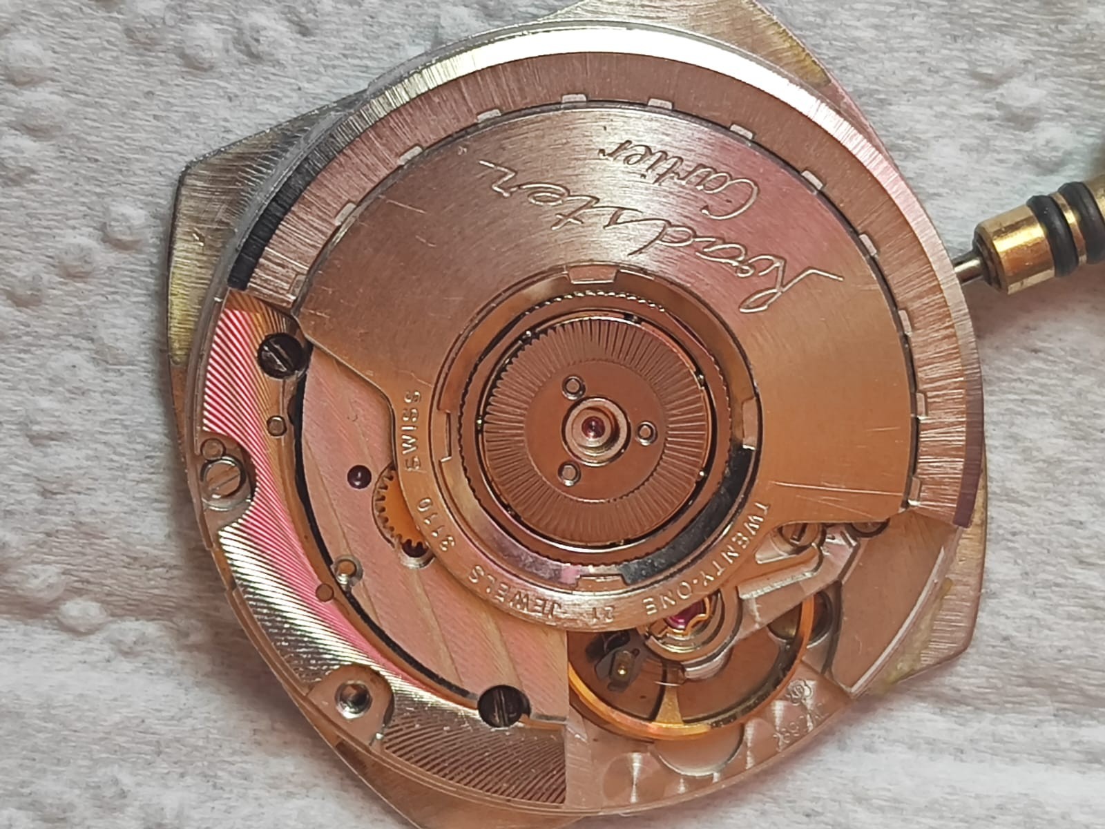 Cartier Roadster 18K Automatic Cal 2892A2 Part Movement With Dial & 18K Crown W