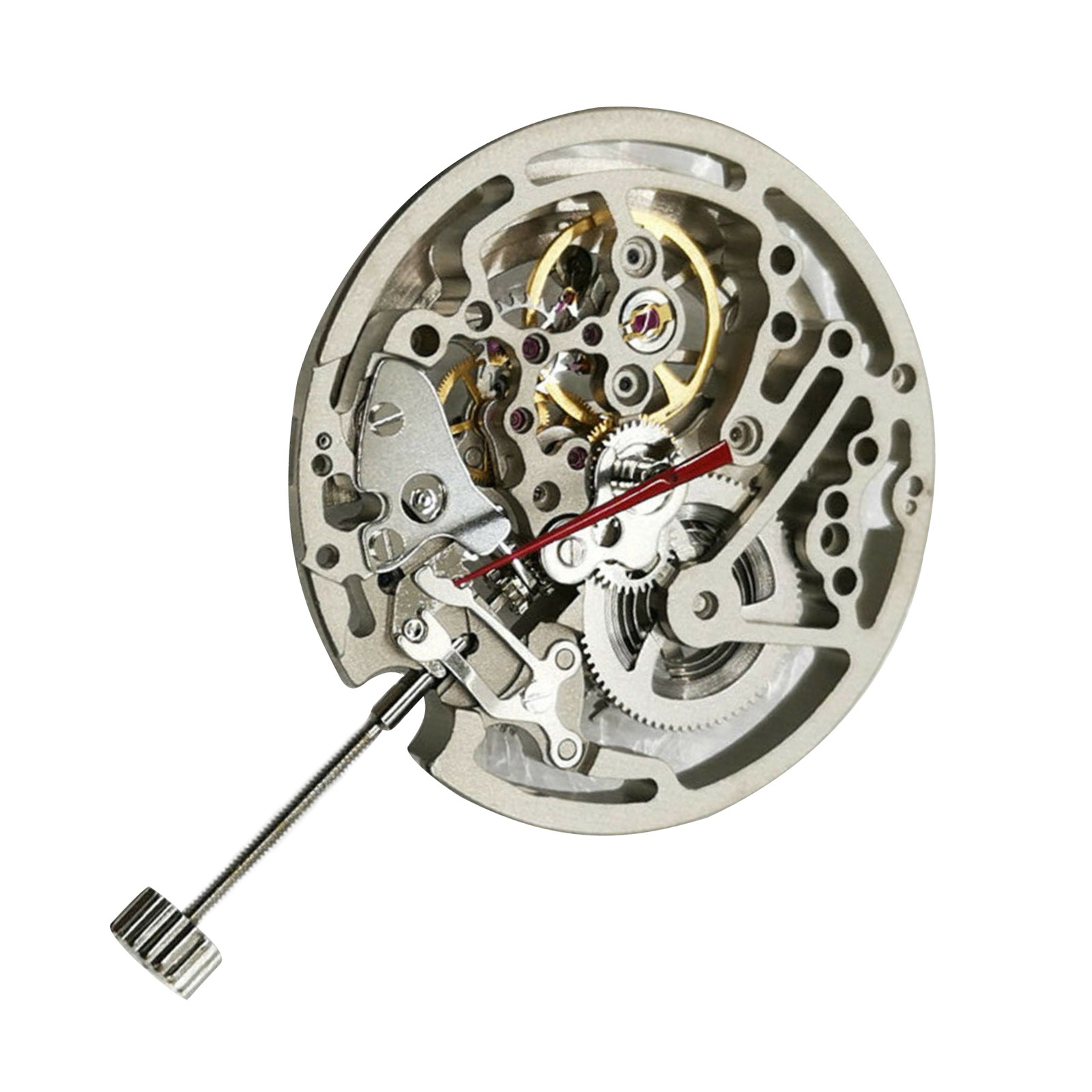 Skeleton Automatic Watch Movement With Tap 10 Stem Replace For Seagull TY2809 C
