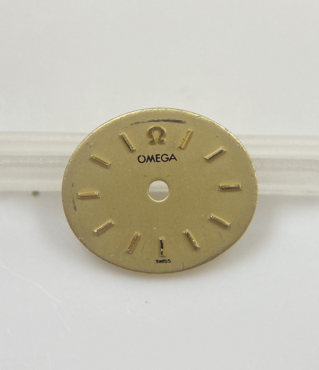 Original Vintage Omega Cal.1100 Gold 15mm X 12.8mm Oval Watch Dial