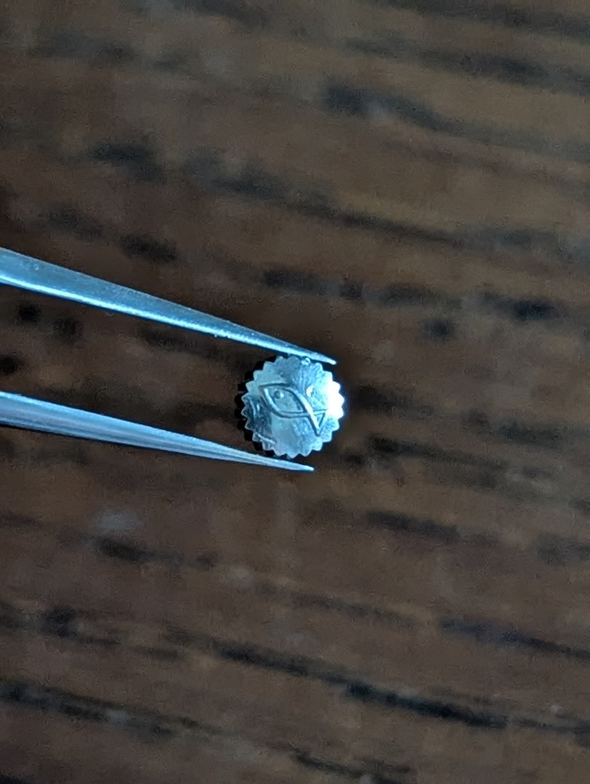 1960s IWC Fish Crown, Steel, 4.5mm X 2.4mm, Used Condition, Tap 10 #S609